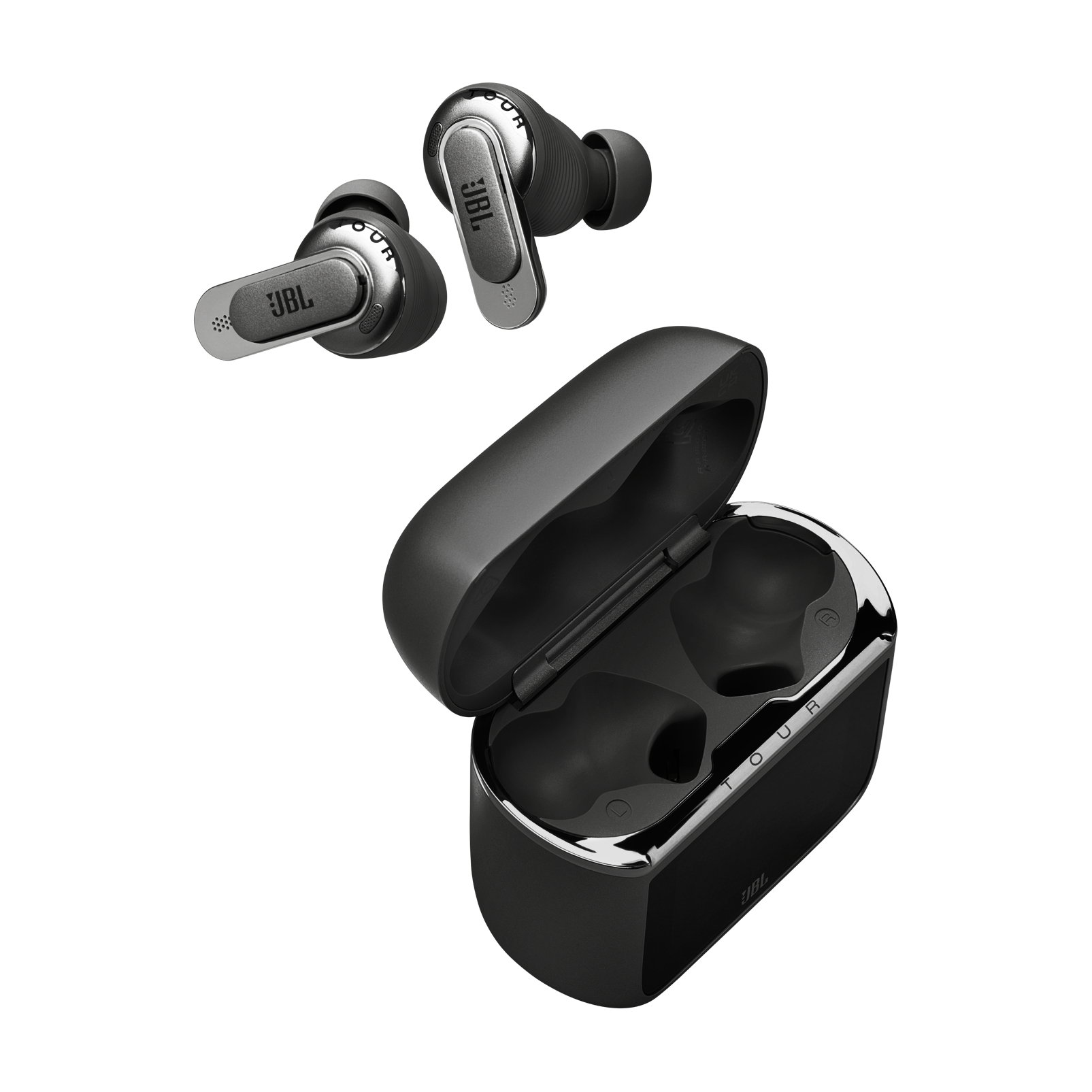 JBL Tour Pro 3 - Black - True Wireless Noise Cancelling earbuds with Smart Charging Case™ - Detailshot 4